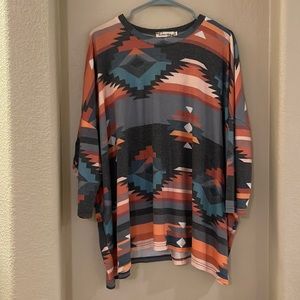 Southern stitch Aztec top